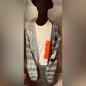 Greg Lauren - Paul & Shark 2-Tone Sweater - Sz XL - Long Sleeve Wool Cardigan